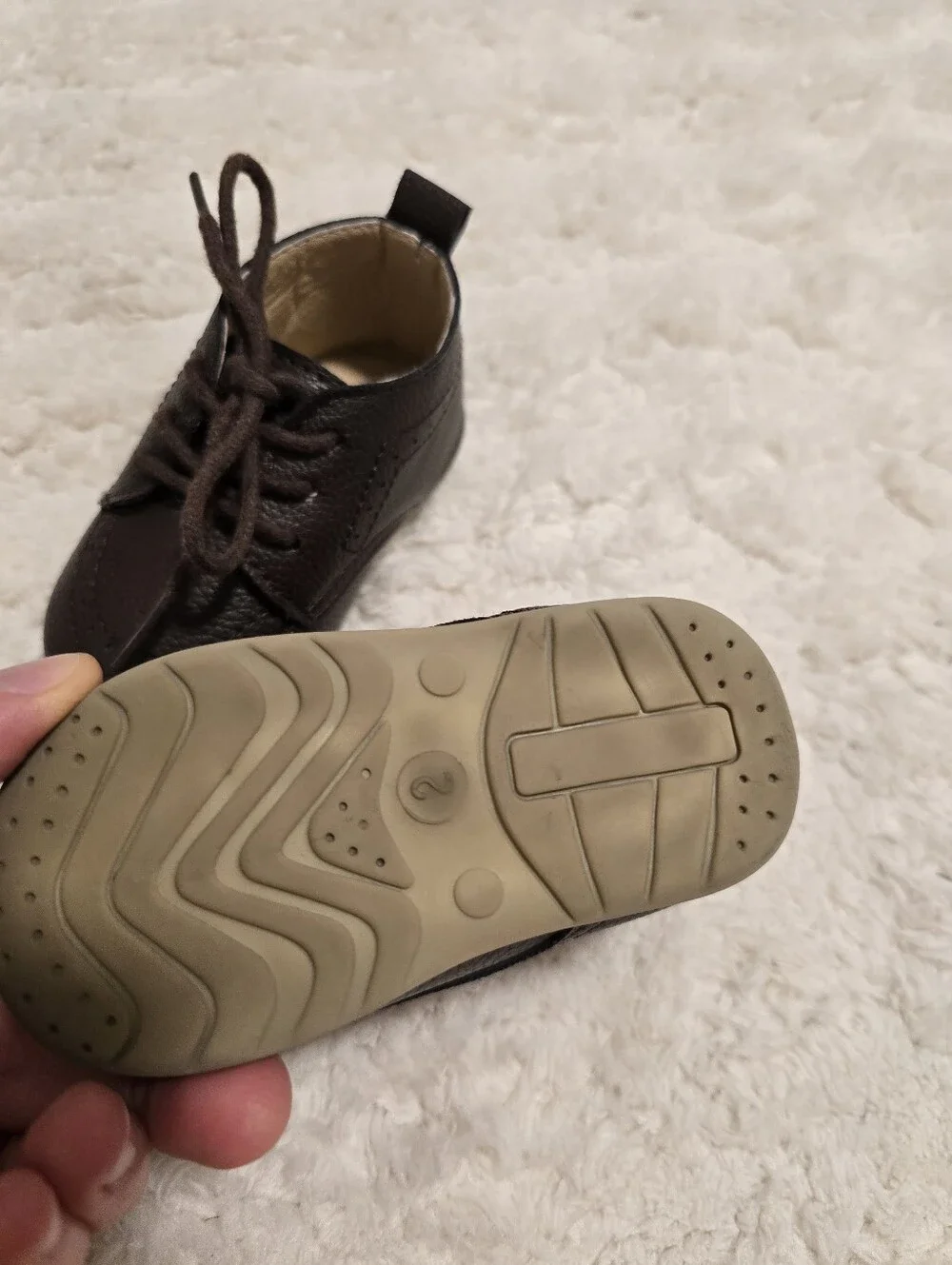 Kids Brown Lace-Up Shoes